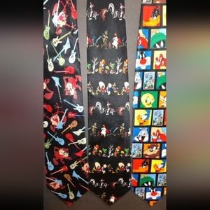 Looney Tunes Neck Tie Lot Of 3- 1997 & 2000